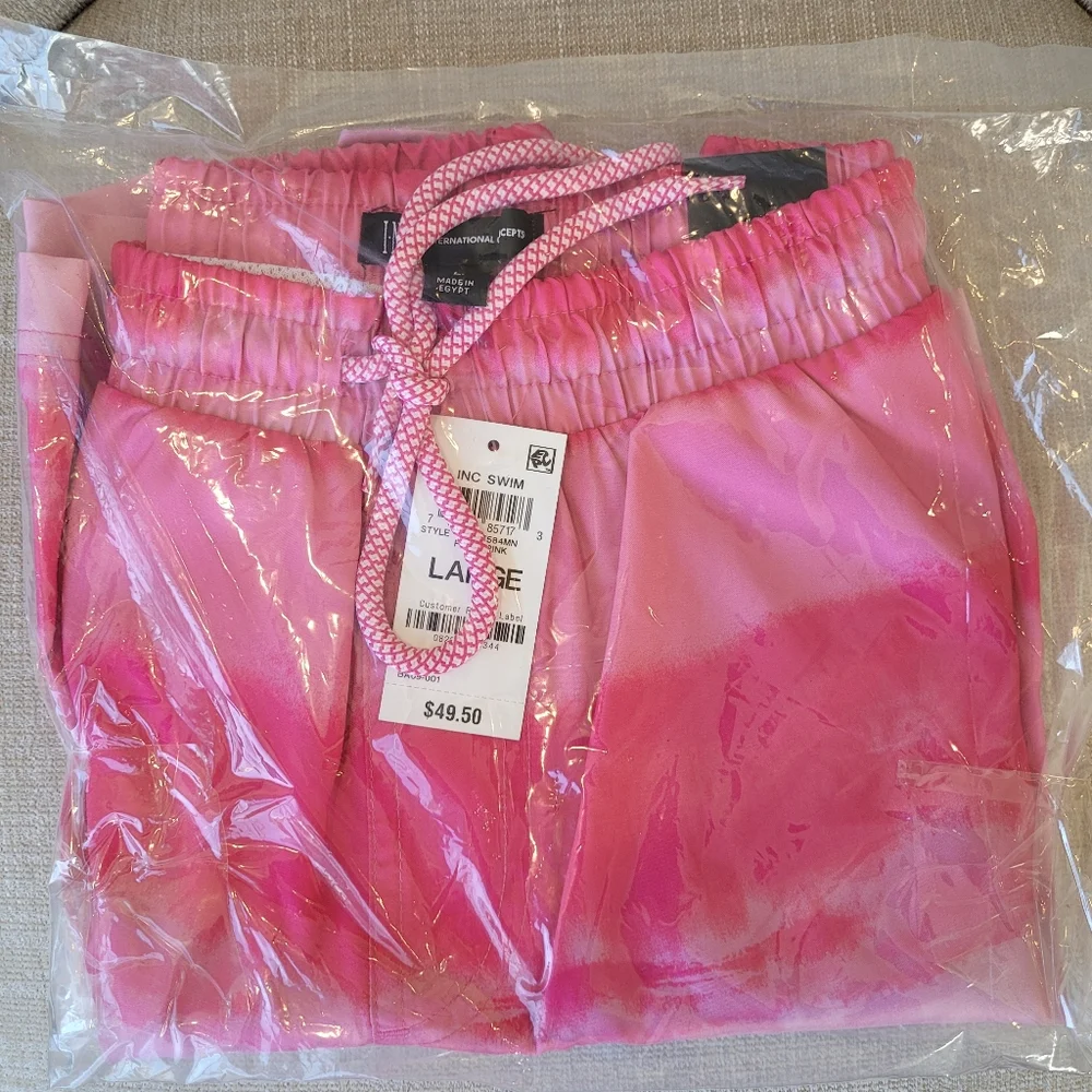 INC International Concepts Swim Trunks Coral Ombre Quick Dry Lined Size …